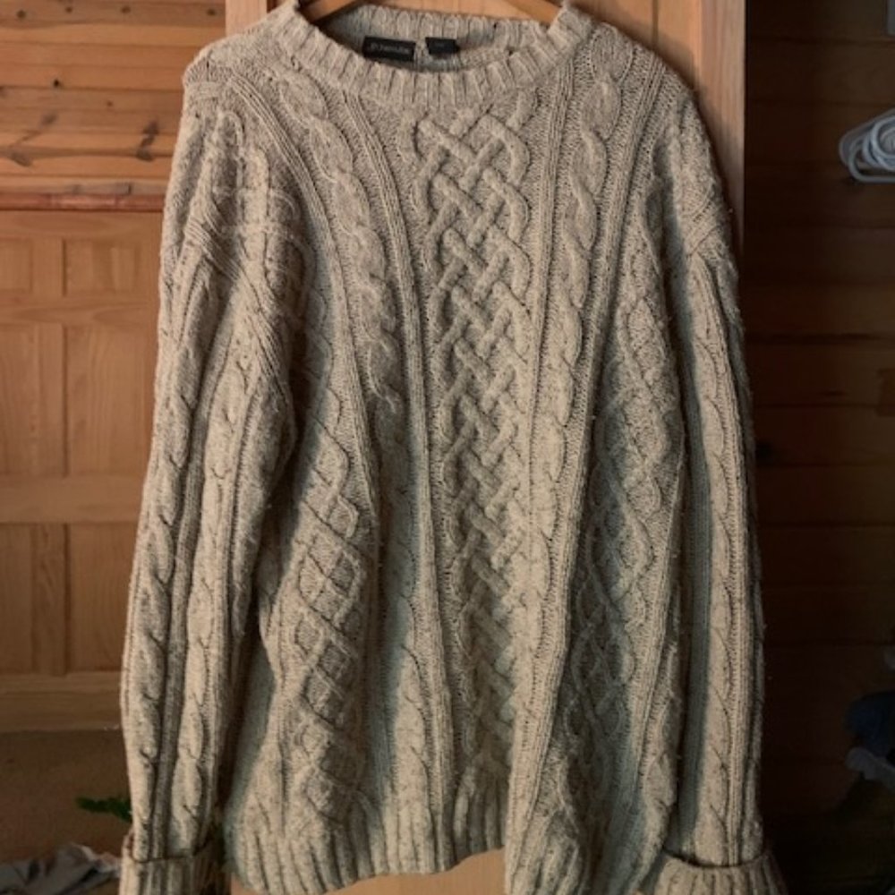 Oversized Cabel Knit Sweater Dress